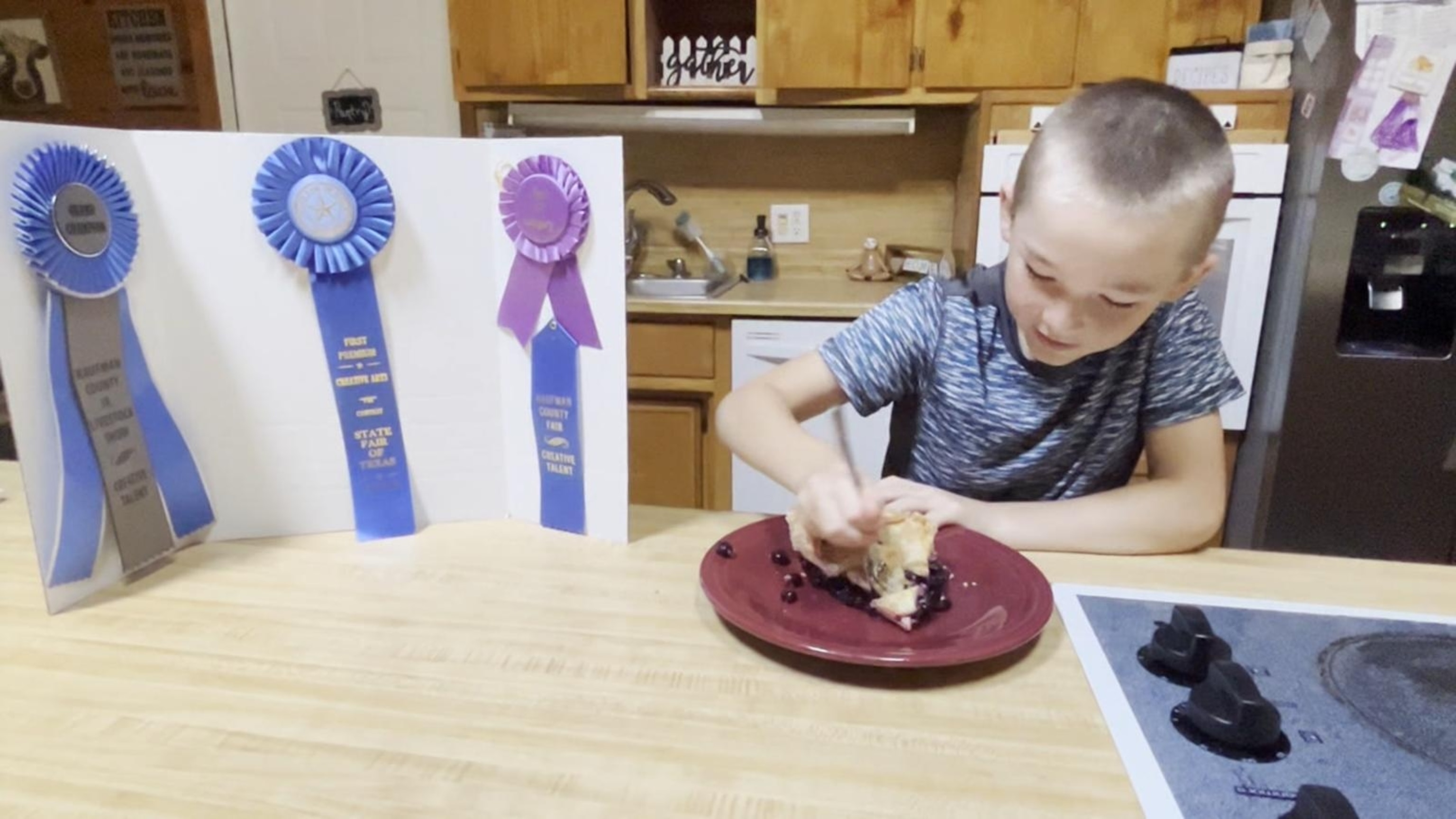 1st grader wins big pie-baking contest