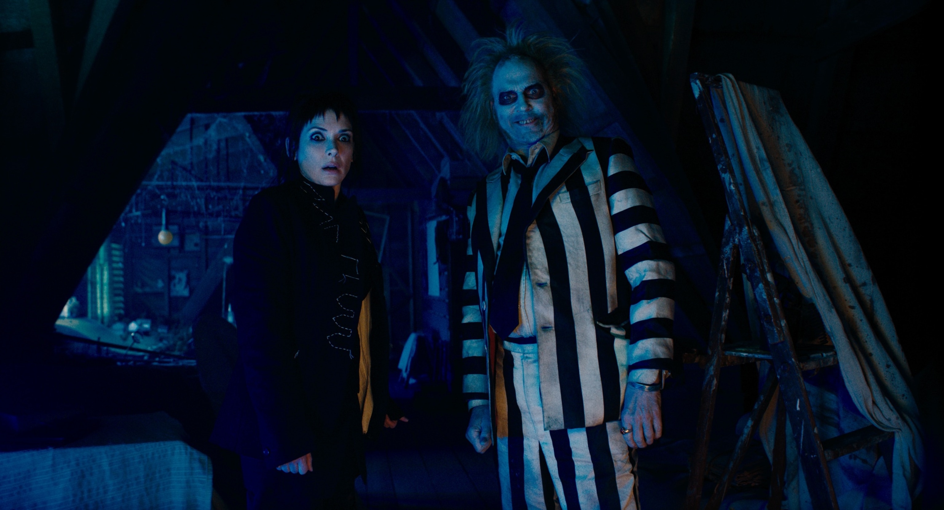 PHOTO: Winona Ryder and Michael Keaton in Beetlejuice Beetlejuice.