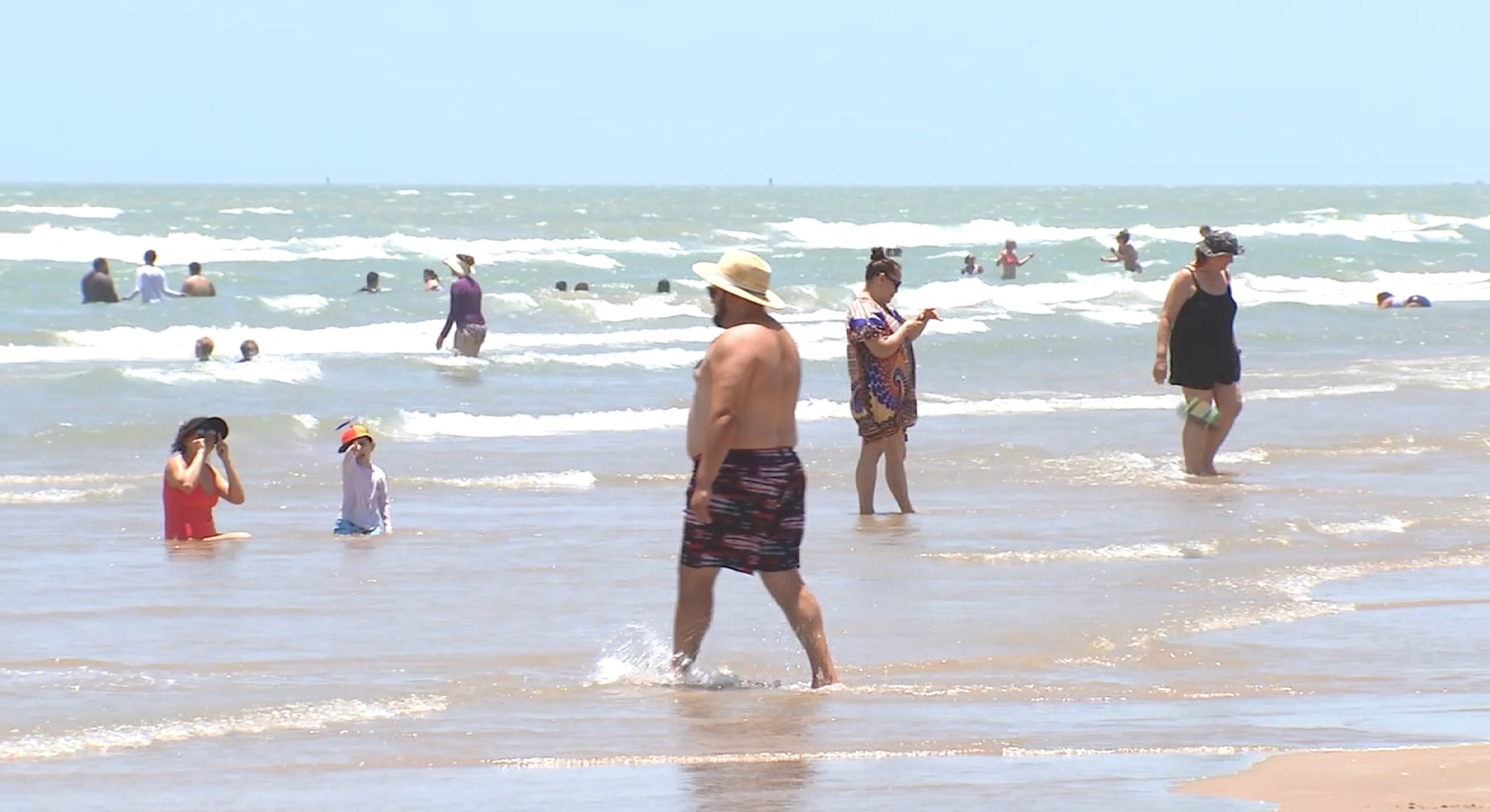 PHOTO: A beach where a shark attack occurred in South Padre Island, Texas, July 4, 2024.