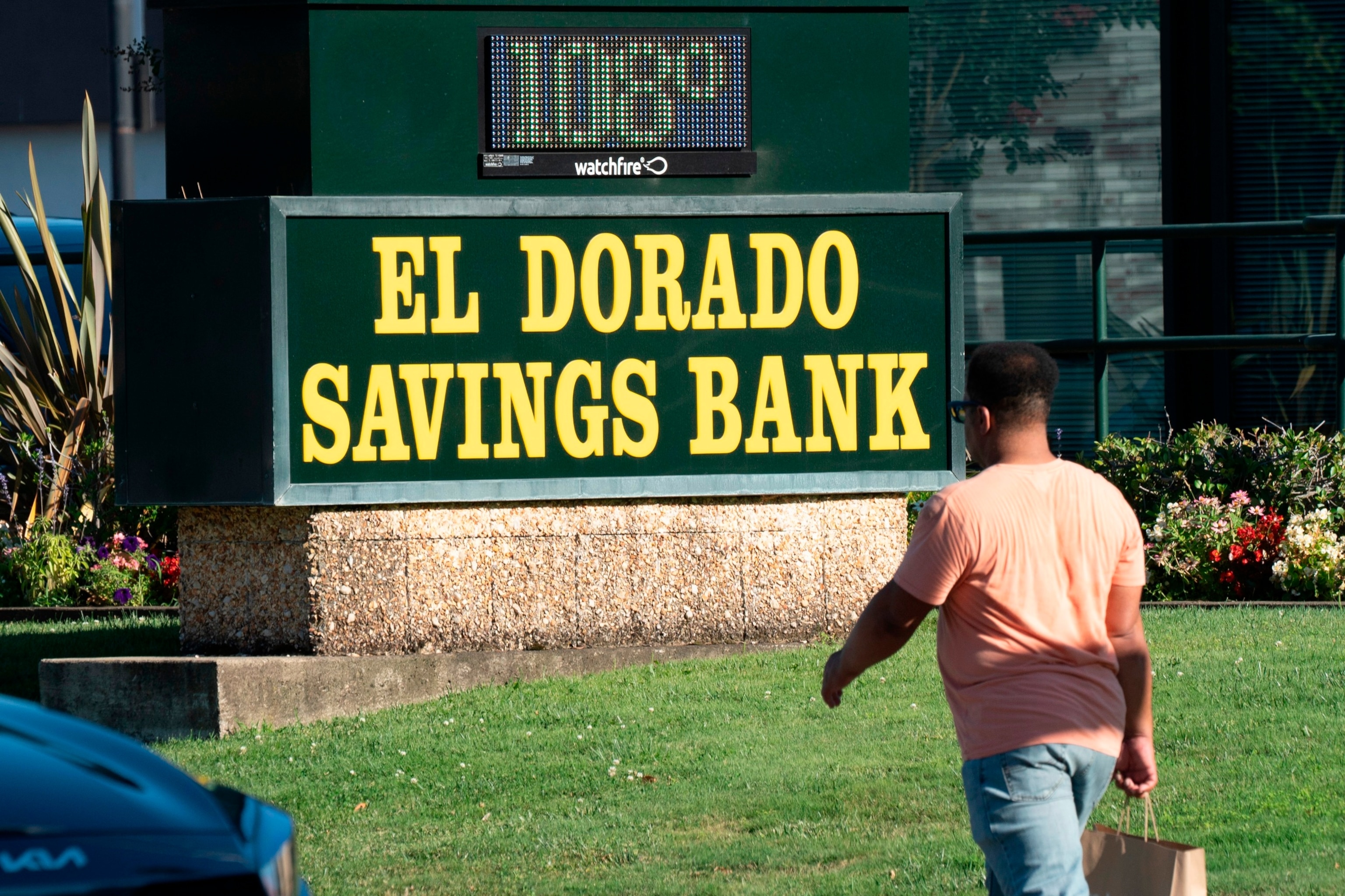 PHOTO: A temperature of 108 degrees is displayed on a bank sign in Sacramento, Calif., July 3, 2024.